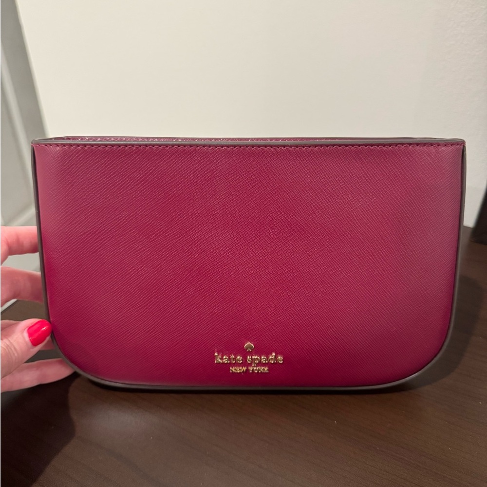 Kate Spade Blackberry Burgundy Plum Clutch / Wristlet